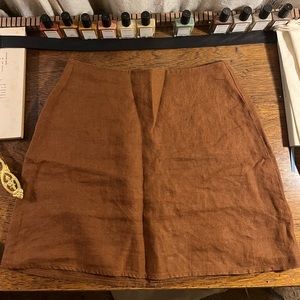 Reformation Brown Linen Skirt 🥐